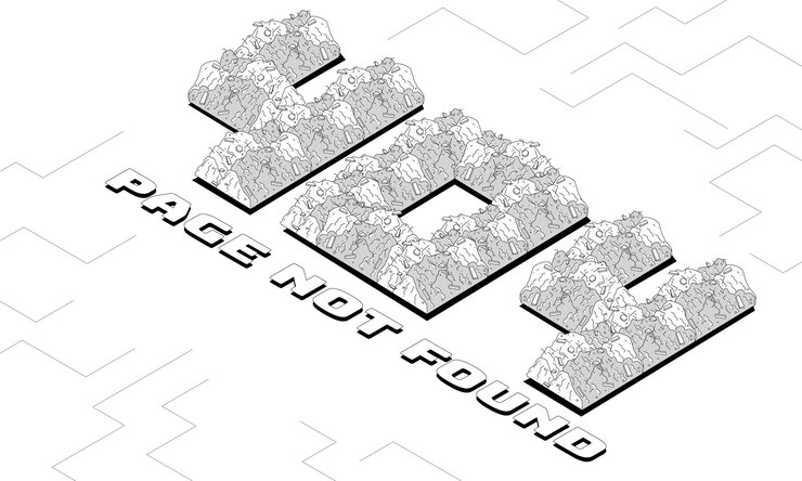 Vector page not found 404 assets with under construction mine waste illustration
