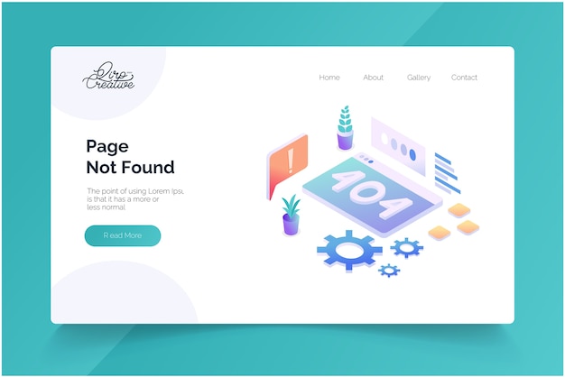 Page not found concept landing page template