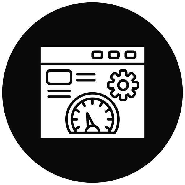 Оптимизация страницы Икона векторного изображения может использоваться для SEO и SEM