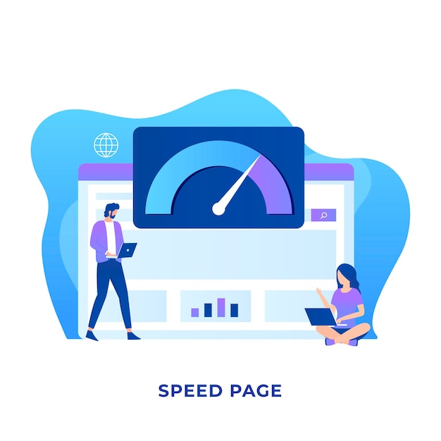 Page speed illustration concept