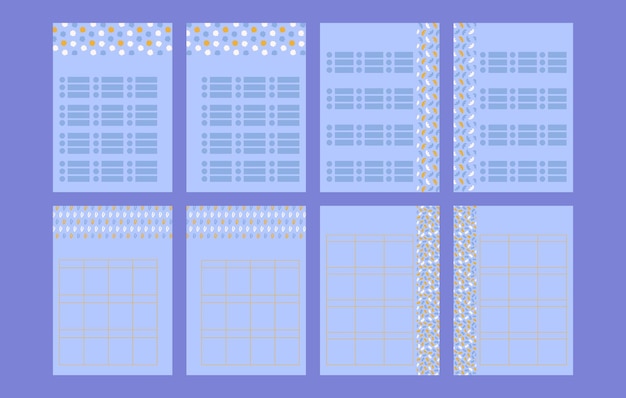 Page template for planning set of schedule sheets