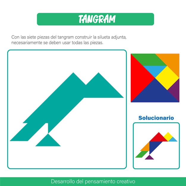 A page with a picture of a kite and a triangle that says'tangram '