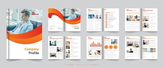 Pages company profile brochure template layout design multipage business brochure design