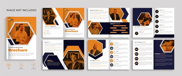 Pagine profilo aziendale modello di brochure aziendale bifold