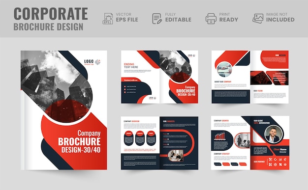 Pages corporate brochure template