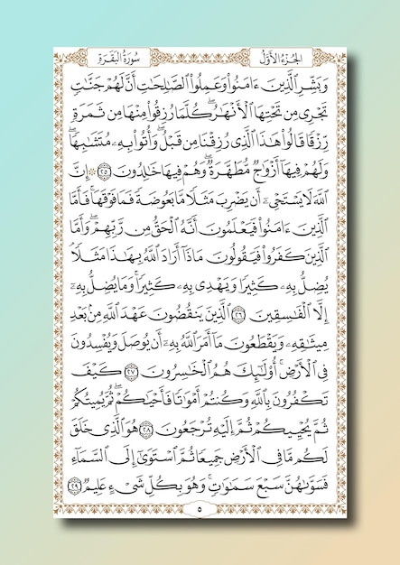 Vector pages of the holy quran for design