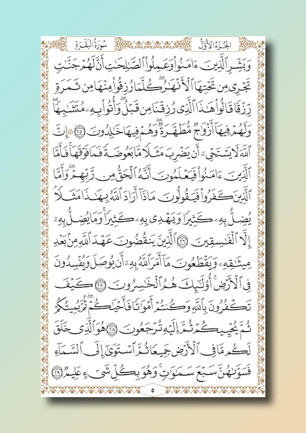 Pages of the Holy Quran for design