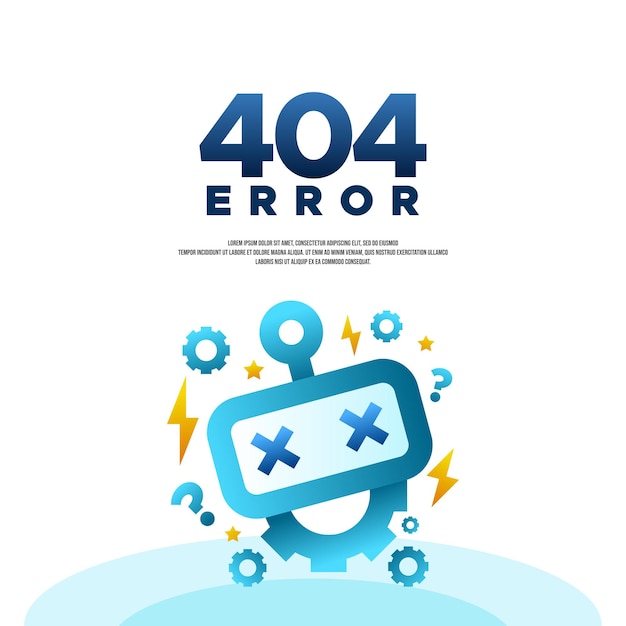 Pagina niet gevonden 404 ontwerpbanner voor digitale media