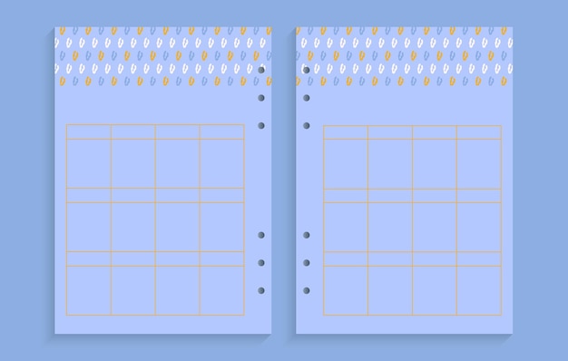 Paginasjabloon voor het jaarlijks plannen van belangrijke datums of notities