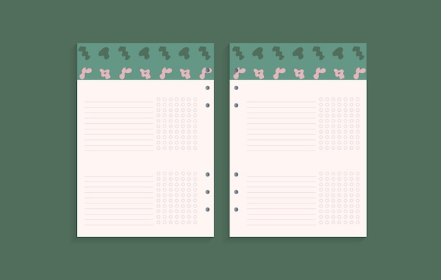 Paginasjabloon voor het wekelijks plannen van belangrijke datums of notities