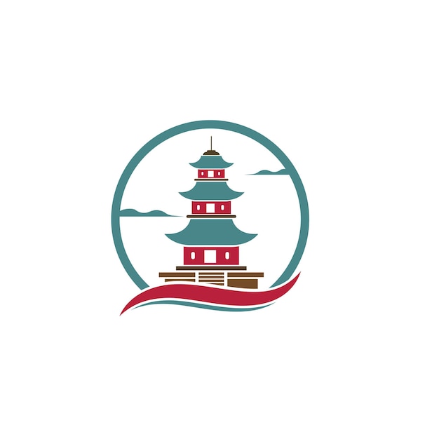 Pagoda icon vector illustration