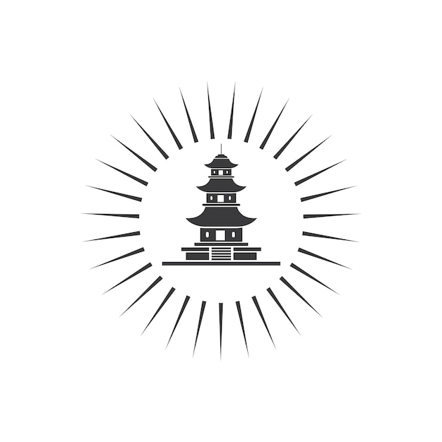 Pagoda icon vector illustration