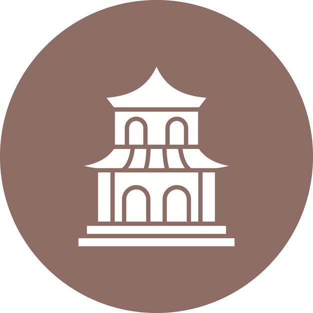 Pagoda icon vector image Can be used for History