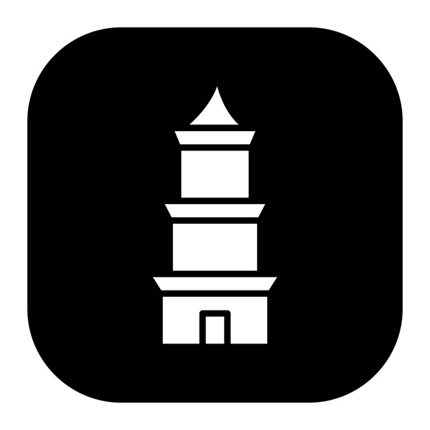 Vector pagoda vector illustration