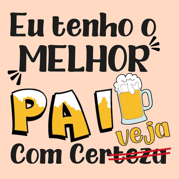 Vettore pai com cerveja