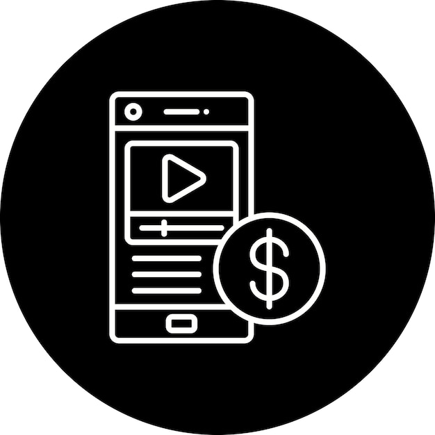 Vector paid content icon