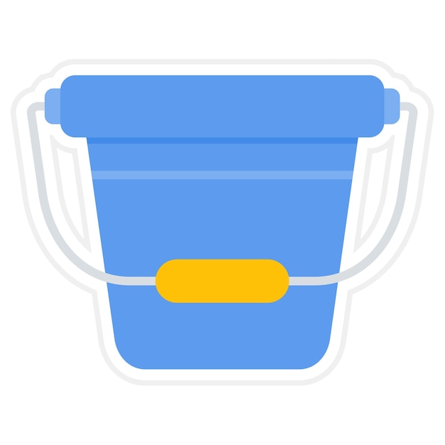 Vector pail flat illustration