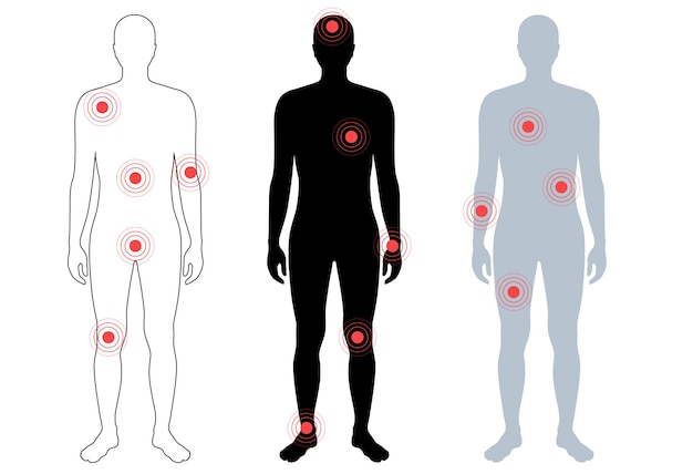 Vector pain in human body