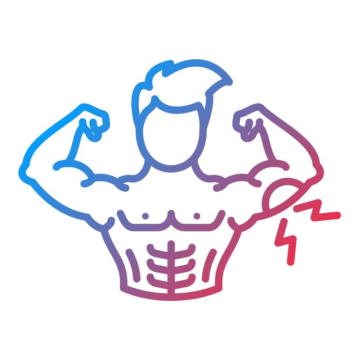 Vector 통증 아이콘 터 이미지는 체육관에서 사용할 수 있습니다.