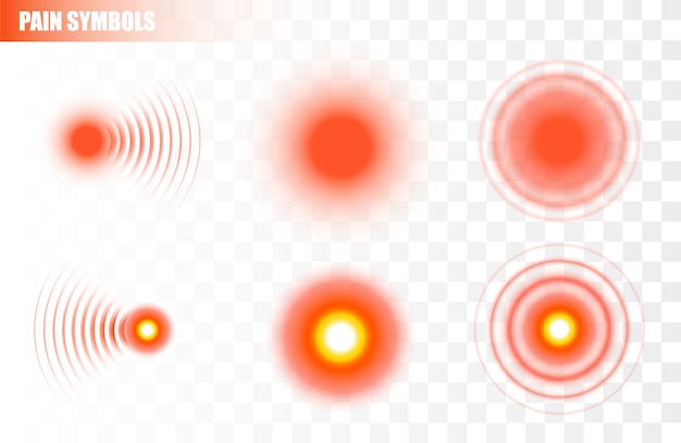 Vector pain symbols.