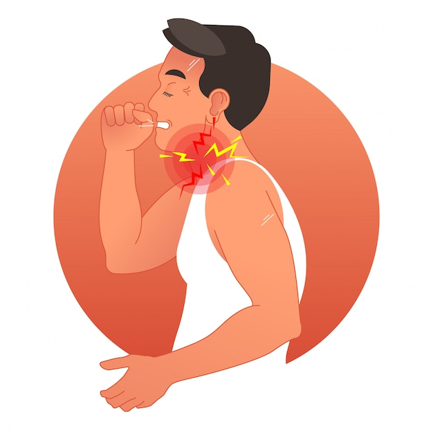 painful throat concept vector illustration