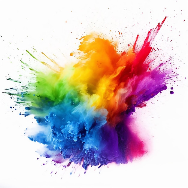 Paint abstract art holi powder splashing motion explosion spray splatter fantasy backgrounds color