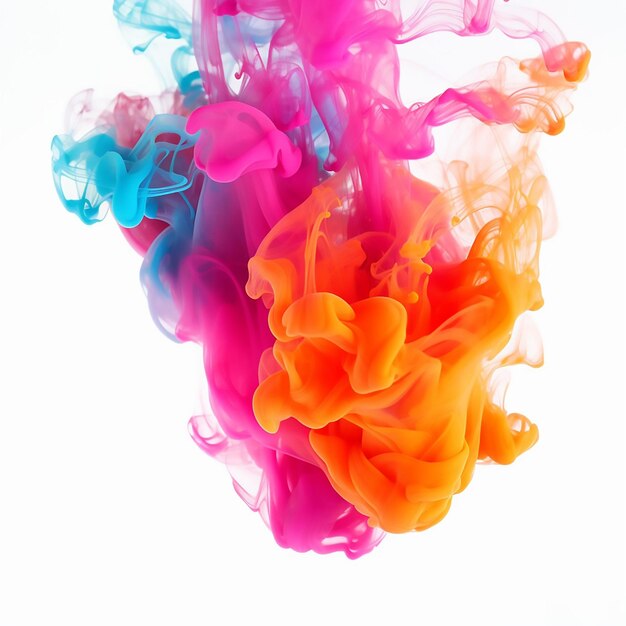 Vector paint abstract motion colour explosion holi powder art texture burst smoke background blue splas