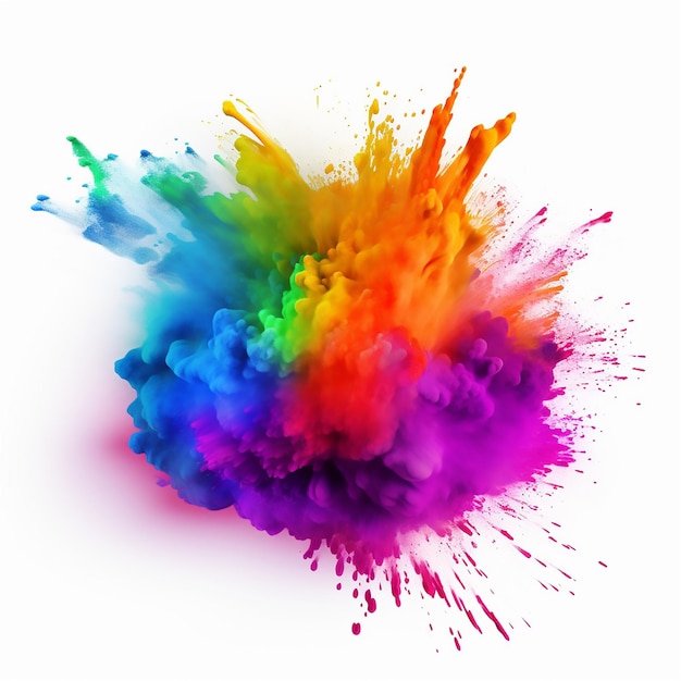 Vettore vernice astratta esplosione di polvere colori in movimento holi scoppio spruzzamento tessuto esplodere polvere arte fumo