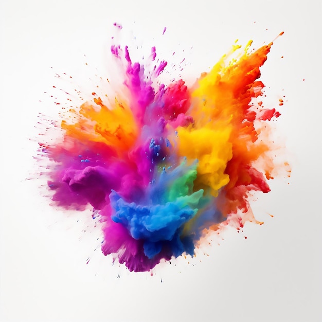 Vernice astratta esplosione di polvere colori in movimento holi scoppio spruzzamento tessuto esplodere polvere arte fumo