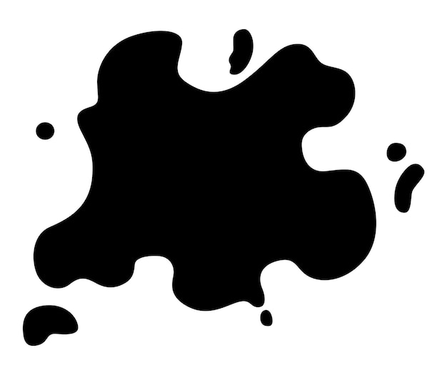 Paint blot Creatieve geïsoleerde verf penseel stroke of spot inkt vlek abstracte vorm vlek textuur Grunge ontwerp element