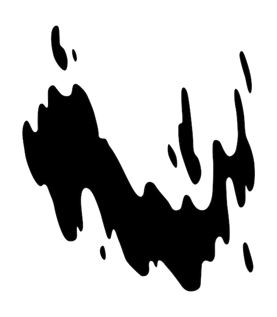 Paint blot icon Splash for design use Colorful grunge shape Dirty stain or silhouette Black ink splash