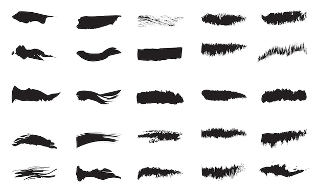 Paint brush black ink brush strokes brush stroke collection