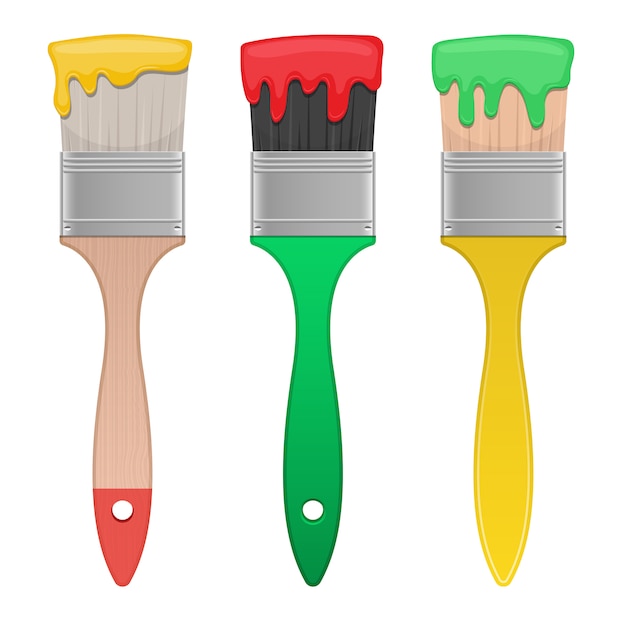 Paint brush   illustration  on white background