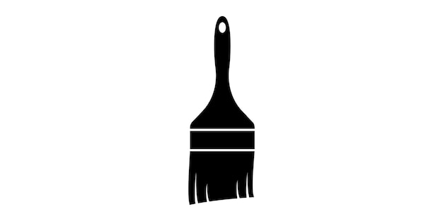 Vector paint brush isolated vector icon on white background. flat brush icon for concept design.