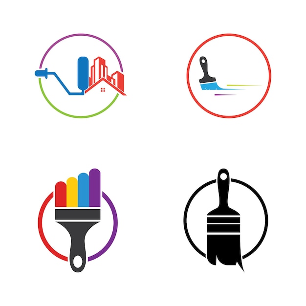 ベクトル ペイントブラシのロゴとシンボルのベクトル画像