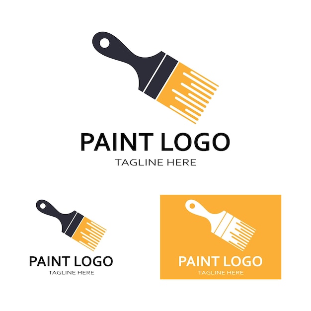 Vector paint brush logo and symbol vector image