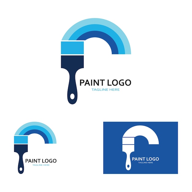 Vector paint brush logo and symbol vector image