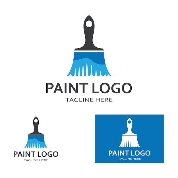 Paint brush logo and symbol vector image