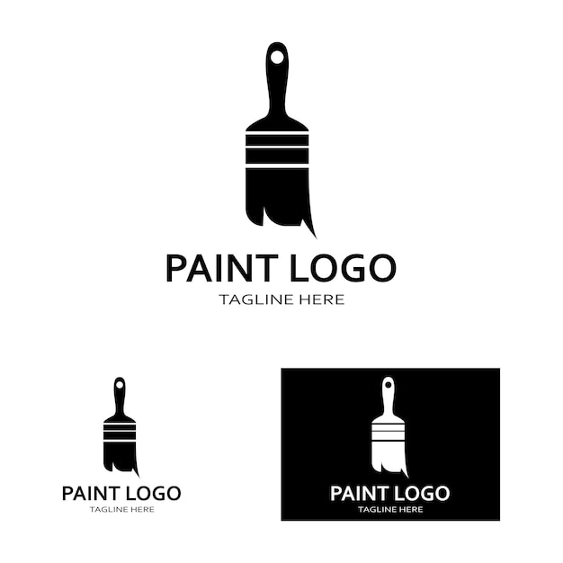 Paint brush logo and symbol vector image