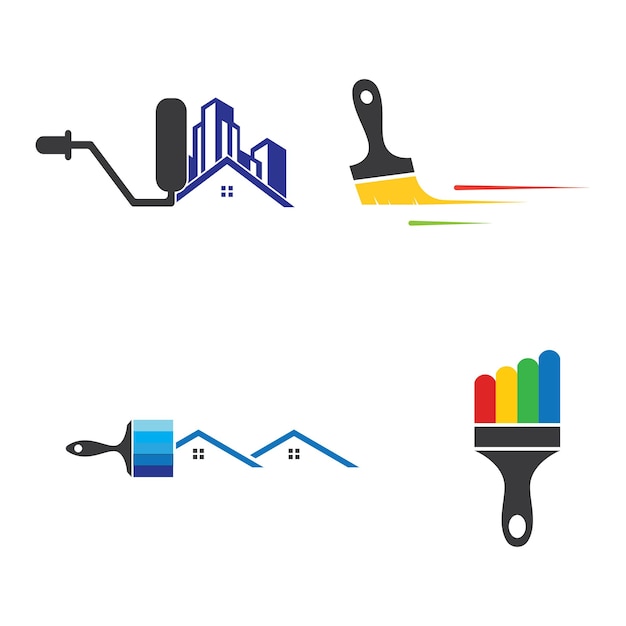 Vettore pennello logo e simbolo immagine vettoriale