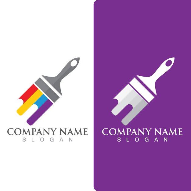 Paint brush logo and symbol vector image