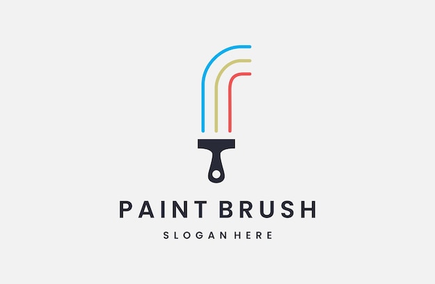 Paint brush logo template vector illustration design