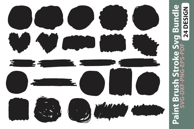 Paint brush stroke svg Bundle Vol-2