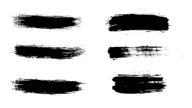 Paint brush stroke template collection