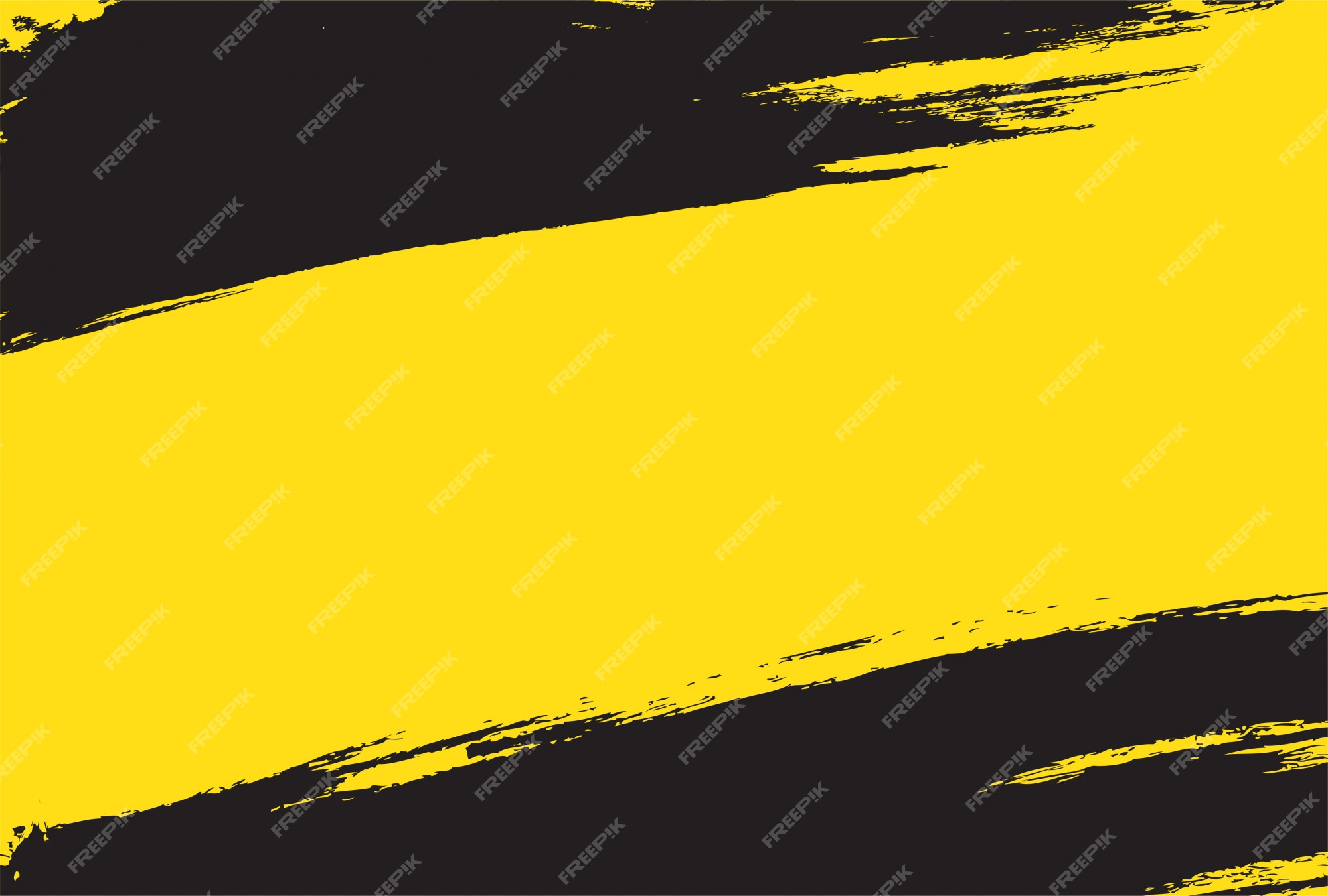 Premium Vector | Paint brush strokes on yellow background.