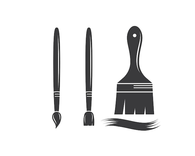 Paint brush vector icon illustration