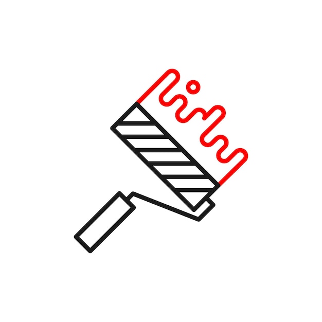 Vector paint brushes line icon