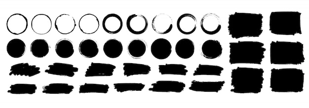 Vector paint brushes mega set illustration