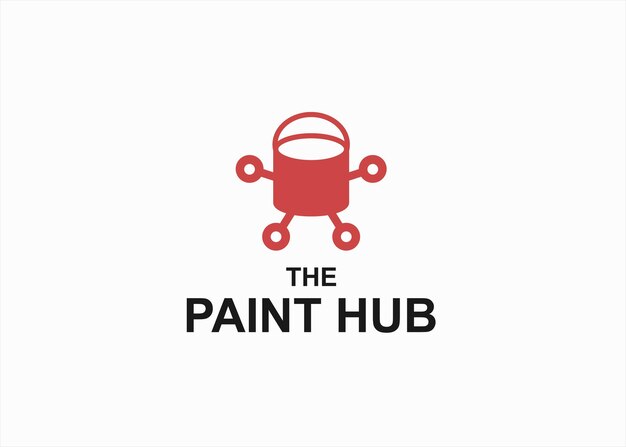 paint bucket logo design vector illustration