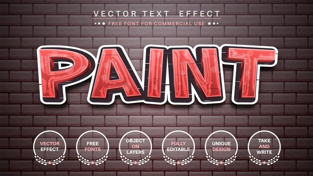 Paint graffiti sticker edit text effect editable font style